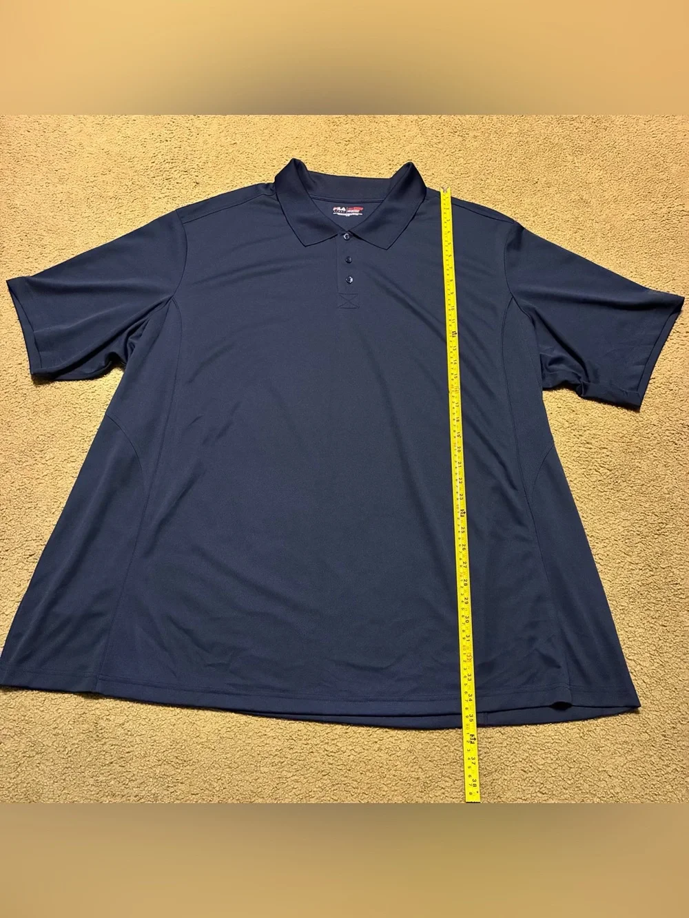 Men’s Fila Sport Athletic Fit Blue Navy Golf Polo Tee Shirt Sports Top 4XL